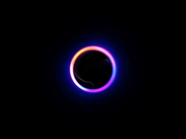 Glowing ring motif used to suggest staged rollout gates
